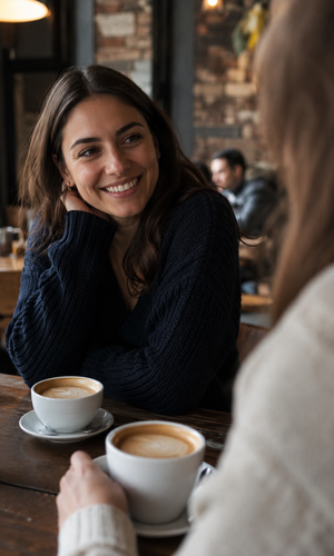 Friends at a cafe