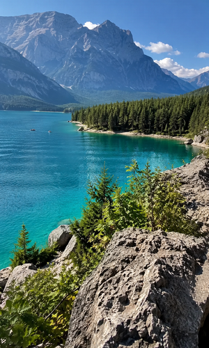 Mountain lake landscape